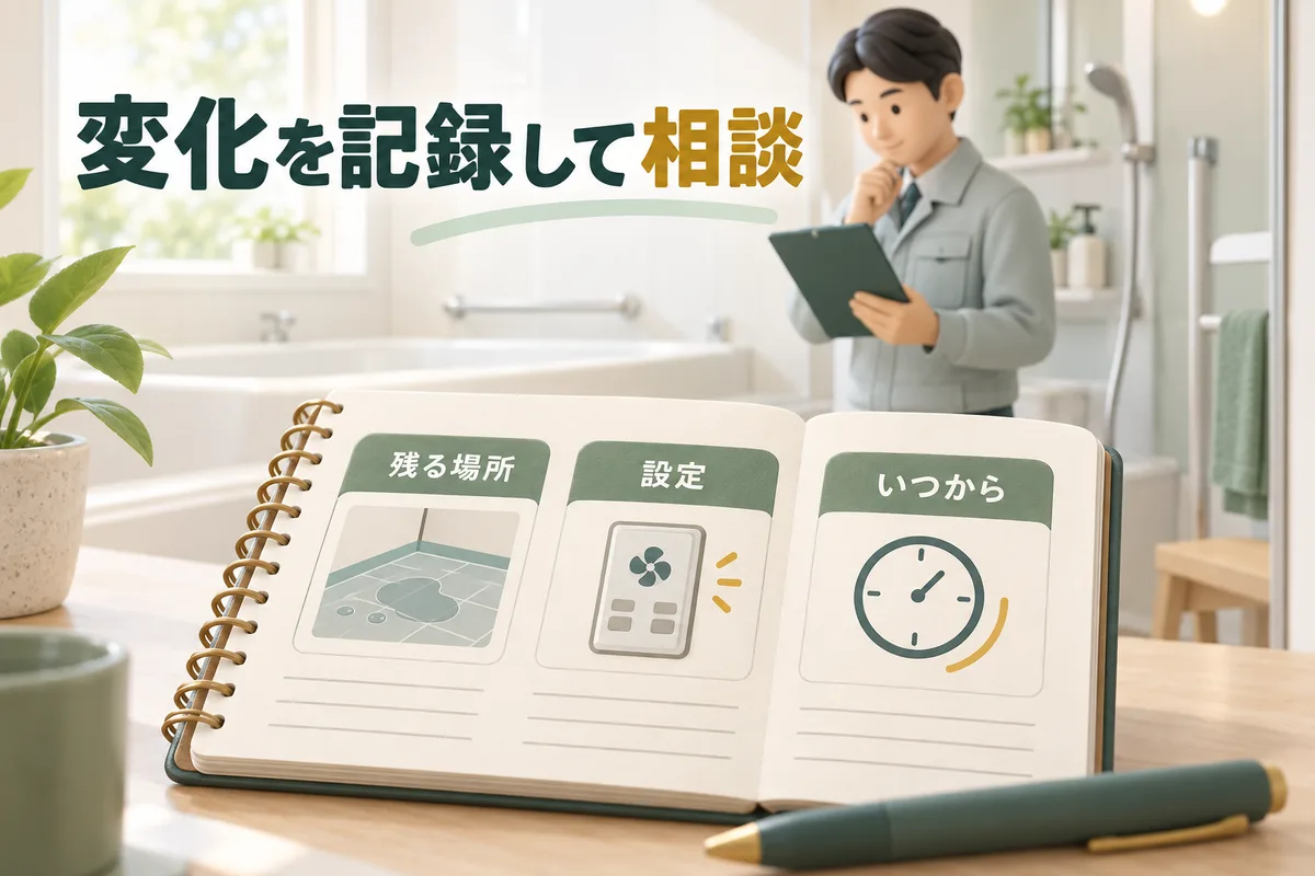 取入口、フィルター、操作表示を確かめて点検へ相談する図